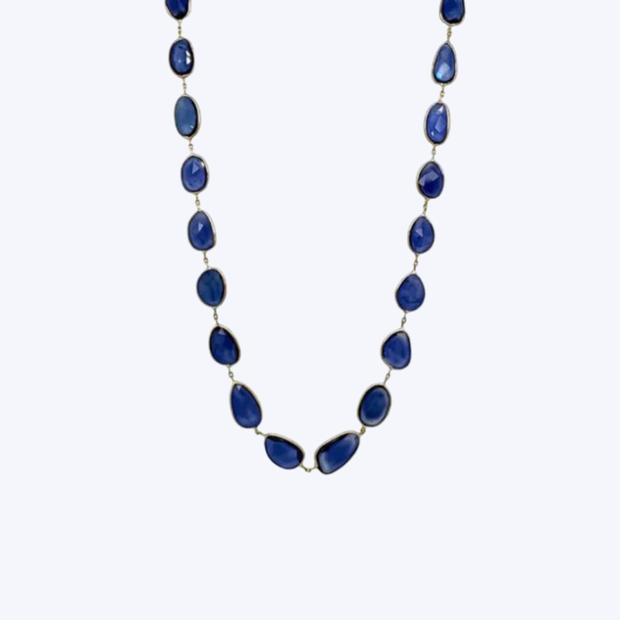 Shelby Sapphire Slice Necklace