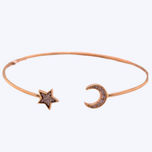 Load image into Gallery viewer, Moon and Star Diamond Bangle
