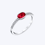 Bezel Set Ruby & Diamond Ring