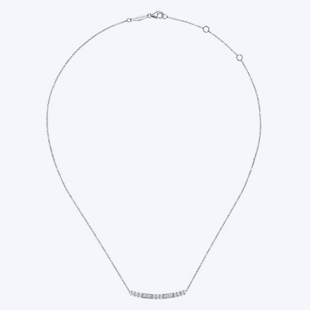 Lainey Curved Diamond Bar Necklace