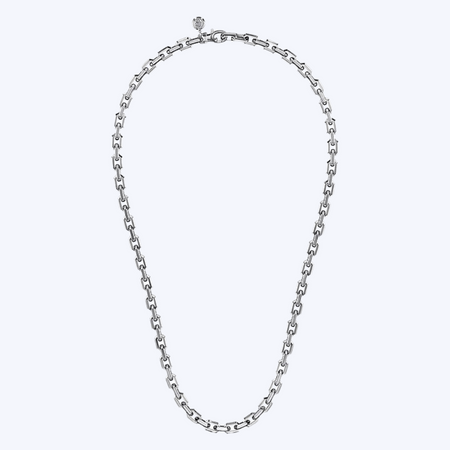 Ezra Silver Faceted Chain Necklace