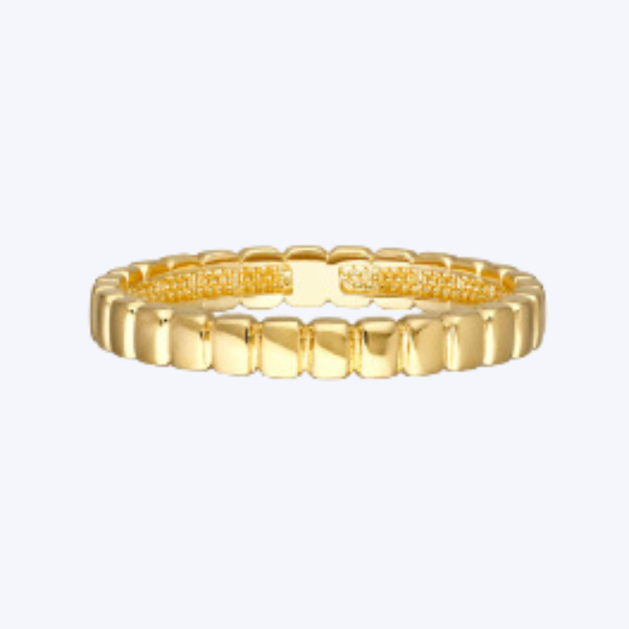 Thin Tag Gold Ring