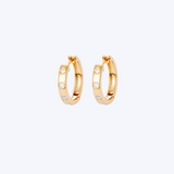 Lily 14K Yellow Gold Diamond Hoops