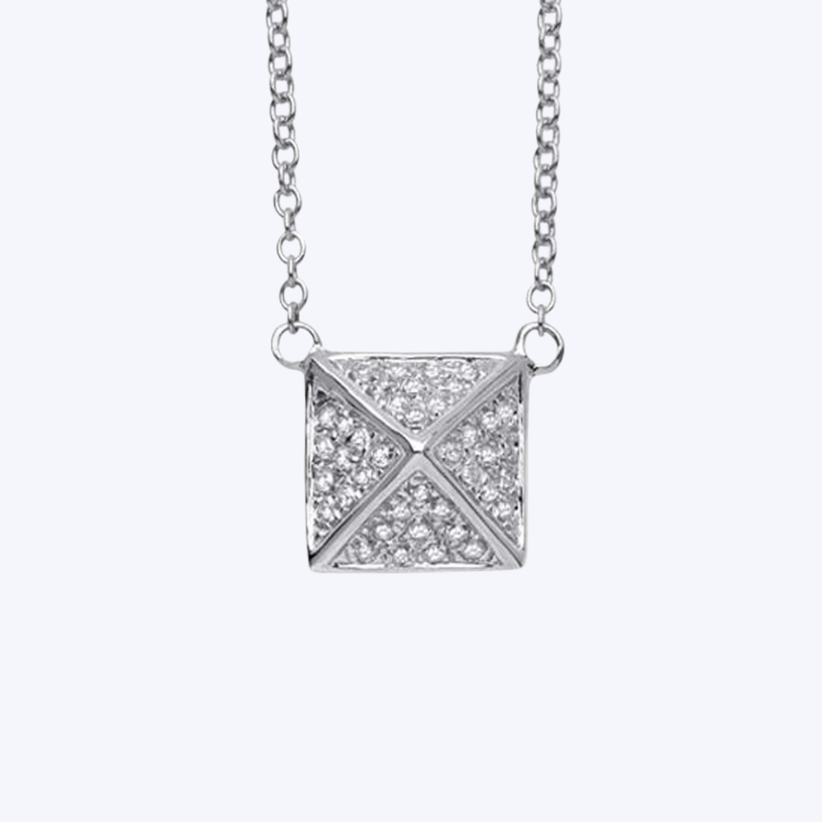 Petra Diamond Pyramid Pendant Necklace