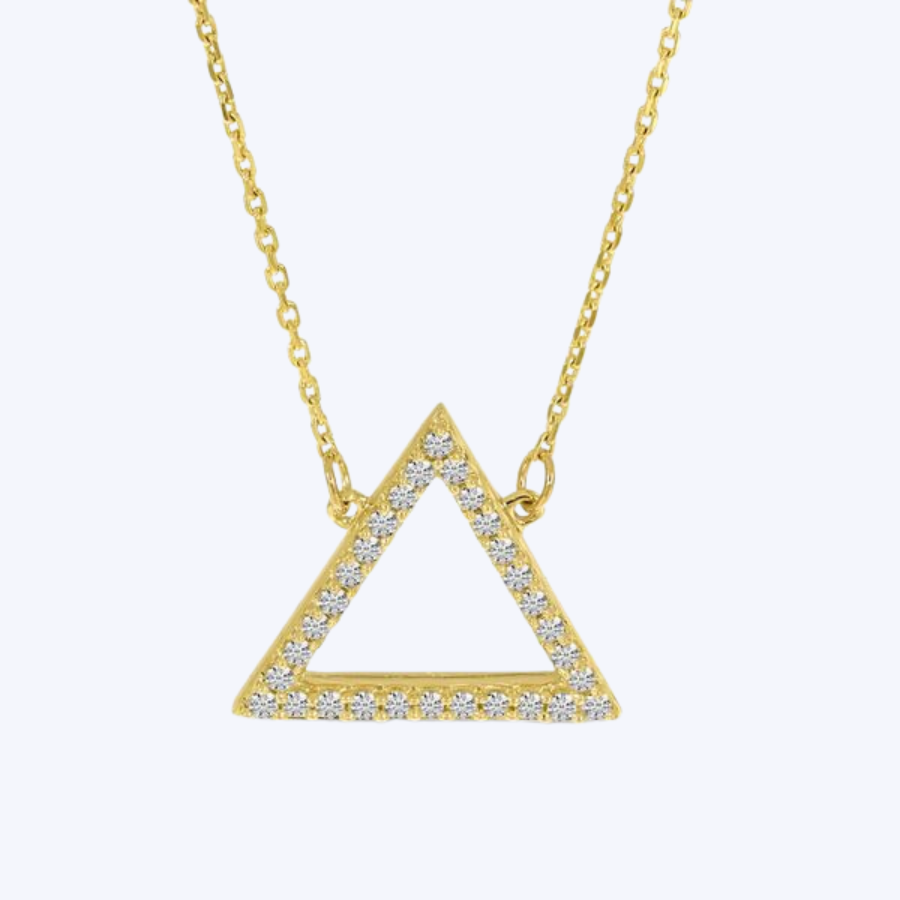 Jules Diamond Triangle Pendant Necklace