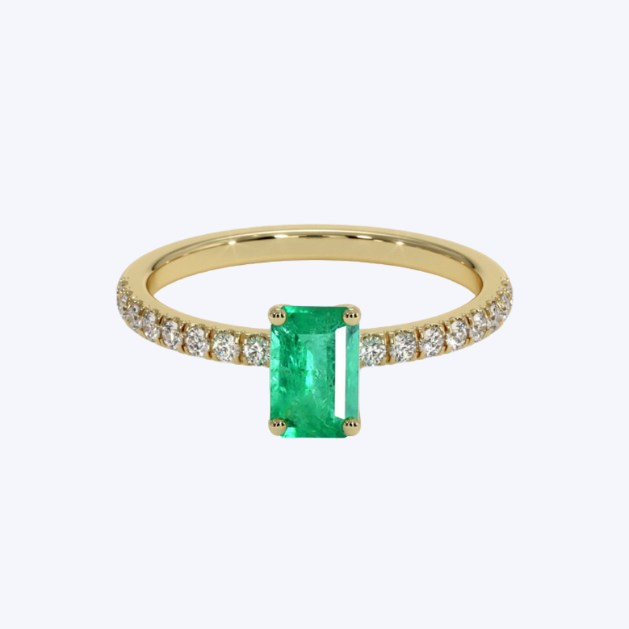 Emerson Emerald and Diamond Ring