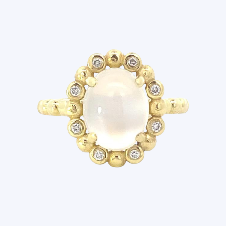 Missy Moonstone & Diamond Ring