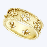 Francie Flower Gold Band