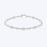 Flower Milgrain Tennis Bracelet