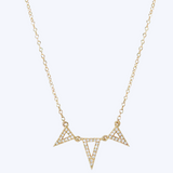 Diamond Triangle Trio Pendant Necklace