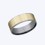 Thin Beveled Edge Gold Band