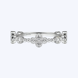 Bezel Set Diamond Quatrefoil Ring