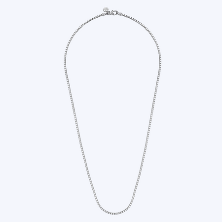 Max Box Chain Silver Necklace