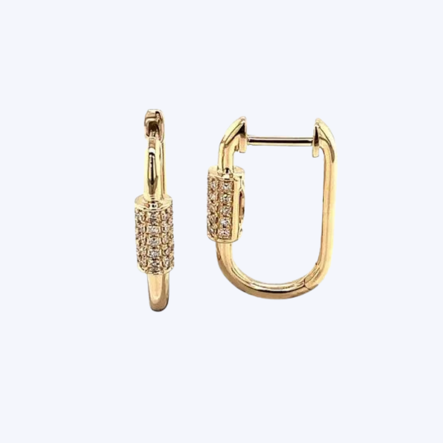 Nelly Diamond Square Hoop Earrings