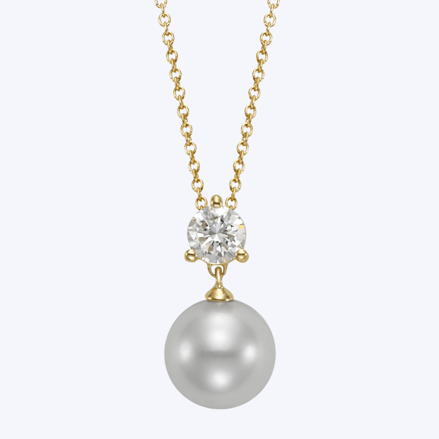 Sheryl Lab-Grown Diamond and Pearl Necklace