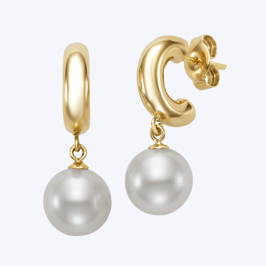 Blaise Pearl Hoop Earrings