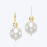 Meredith Pearl and Diamond Earrings