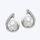 Victoria Pearl and Diamond Earrings