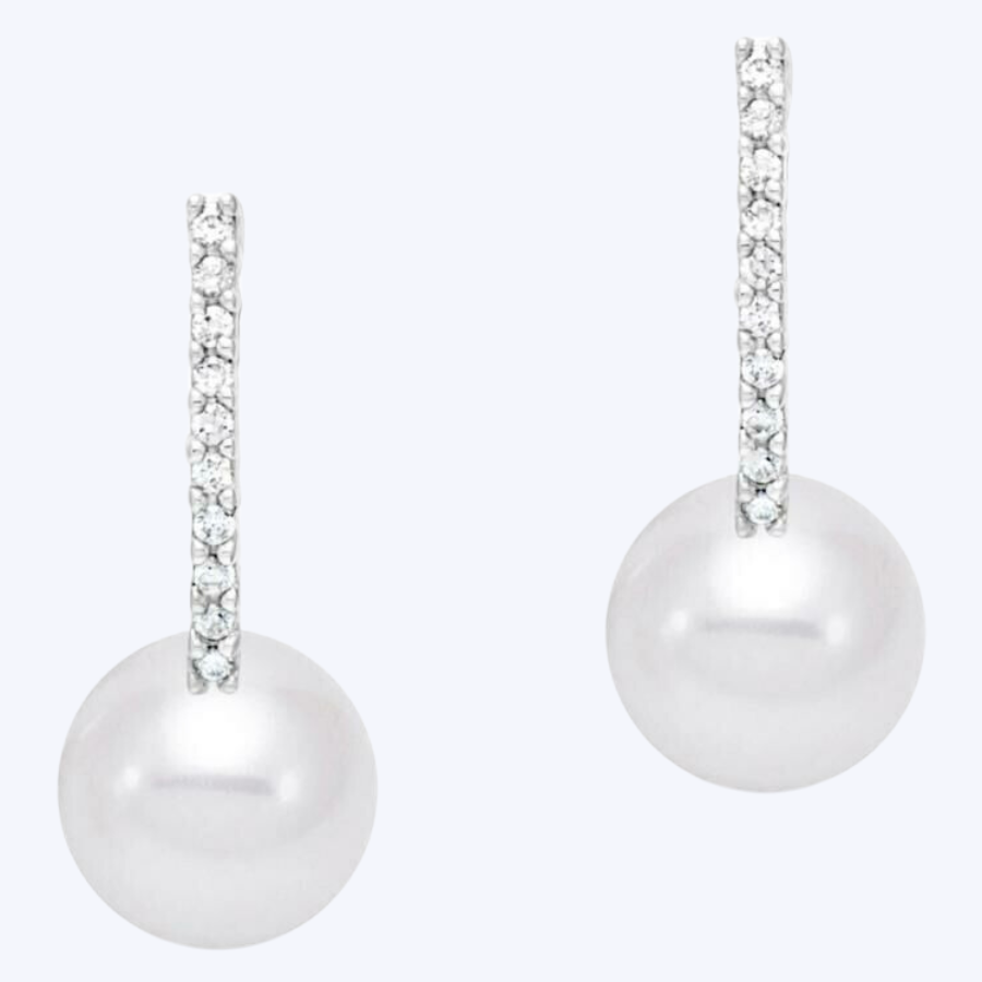 Aria Diamond and Pearl Earrings