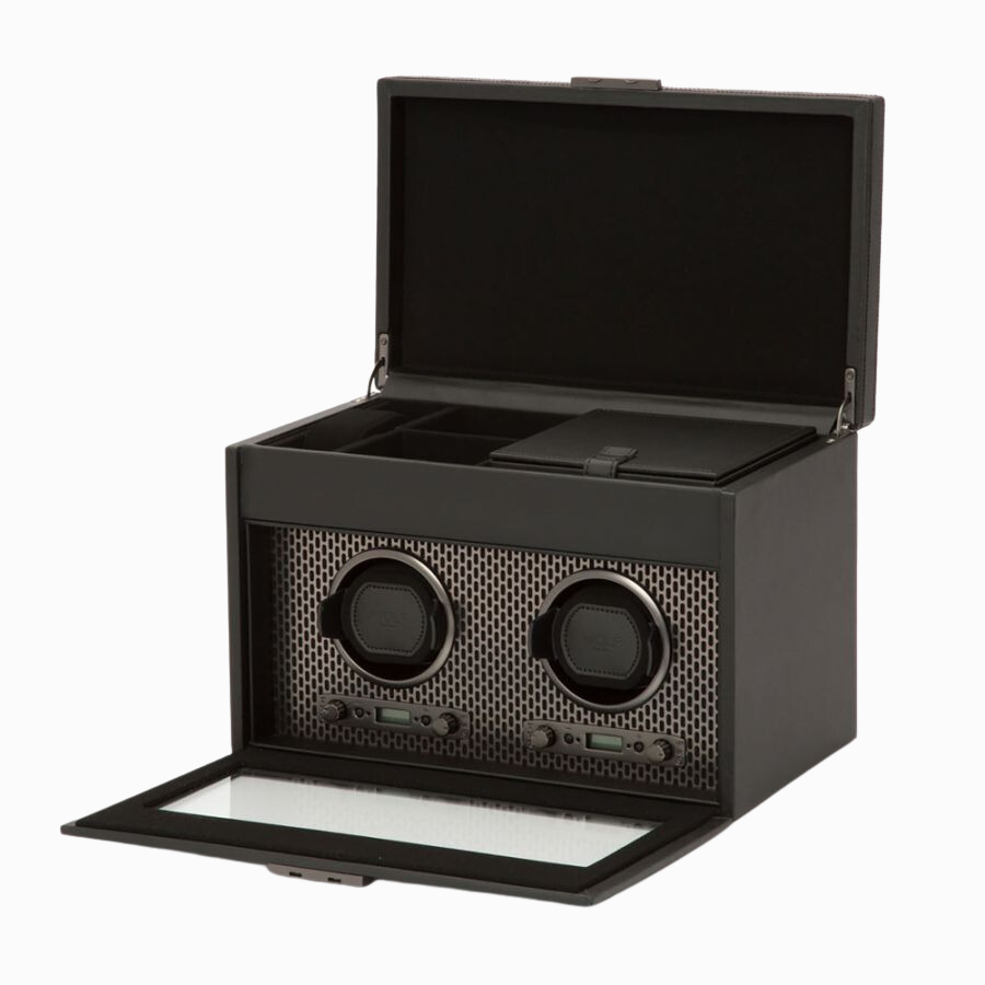 Axis Double Watch Winder With Storage