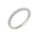 Round Brillant Matching Band for Classic Oval Engagement Ring with Floating Diamond Band