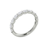 Oval Matching Band for Graceful Round Diamond Engagement Ring