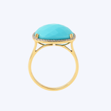Cushion-Cut Turquoise and Diamond Halo