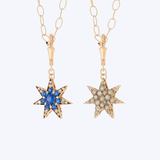 Istanbul Collection Double-Sided Celestial Sapphires and Diamonds Starburst Necklace
