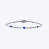 Diamonds and Sapphire Bracelet