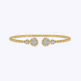 Yellow Gold Diamond Pave Bujukan Bangle