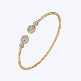 Yellow Gold Diamond Pave Bujukan Bangle