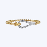 Bujukan Collection Mix of White and Yellow Gold Diamond Bangle