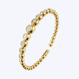 Bujukan Collection Graduating Diamond Split Bangle Bracelet w/ Lock