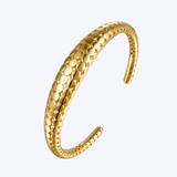 Bujukan Collection Yellow Plain Gold Graduating Cuff Bracelet