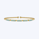 Bujukan Collection Blue Topaz Split Bangle Bracelet