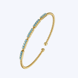 Bujukan Collection Blue Topaz Split Bangle Bracelet