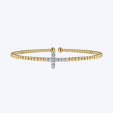 Bujukan Collection Diamond Cross Split Bangle Bracelet