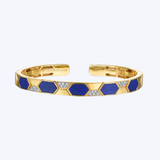 Contemporary Collection Diamond and Lapis Bangle Bracelet
