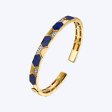 Contemporary Collection Diamond and Lapis Bangle Bracelet