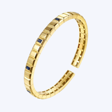 Contemporary Collection Blue Sapphire Elongated Pyramid Bangle Bracelet