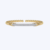 Bujukan Collection Diamond Bar Split Bangle Bracelet w/ Lock
