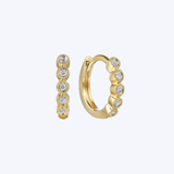 Lusso Collection Diamond Bezel Setting Huggie Earrings