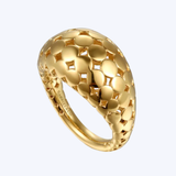 Bujukan Bold Plain Gold Wide Bujukan Band Ring