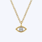 Diamond Evil Eye Pendant Necklace