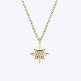 Diamond Starburst Pendant Necklace