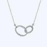 Diamond Interlocking Oval Link Diamond Necklace