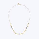 Bujukan and Diamond Link Bar Necklace