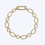 Diamond Hollow Tube Link Chain Bracelet