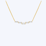 Scintilate Baguette Bar Necklace