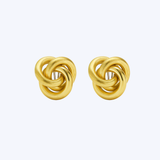 Gold Interlocking Love Knot Earrings